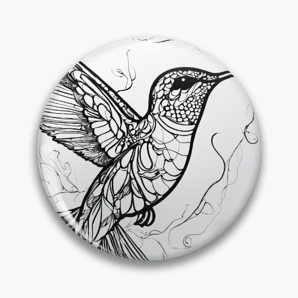Item preview,  "Fluid Hummingbird: One-Line Art Graphic" designed and sold by Huycao211.