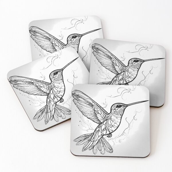 Item preview,  "Fluid Hummingbird: One-Line Art Graphic" designed and sold by Huycao211.