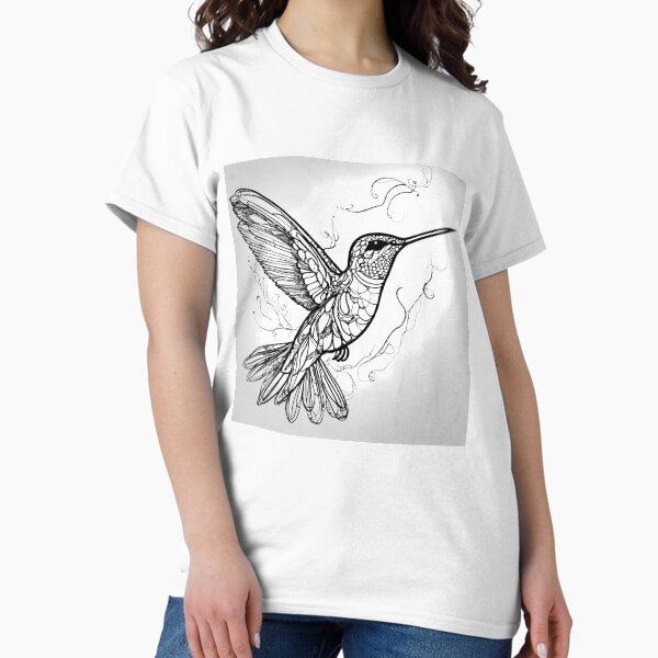 Item preview,  "Fluid Hummingbird: One-Line Art Graphic" designed and sold by Huycao211.