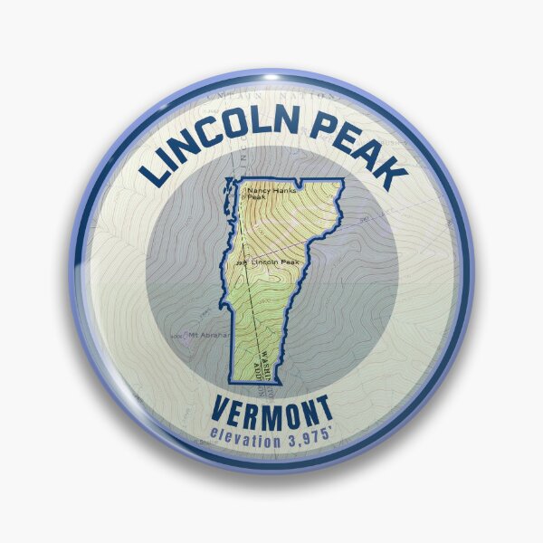 Artikelvorschau, Karte der Vermont-Berge – Lincoln Peak entworfen und verkauft von Willz Designz.