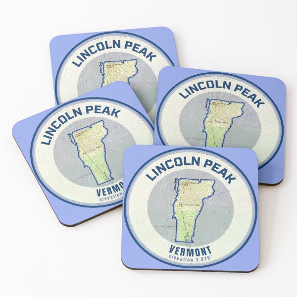 Item preview, Vermont Mountain Map - Lincoln Peak designed and sold by Willz Designz.