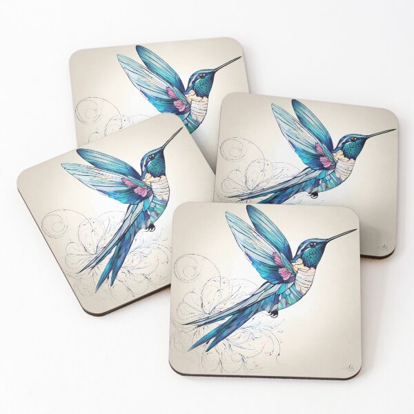 Item preview,  "Fluid Hummingbird: One-Line Art Graphic" designed and sold by Huycao211.
