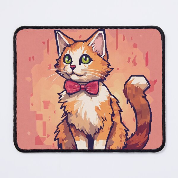 Item preview, Pixelated Kitten: Retro Cute Cat with Big Eyes in Nostalgic Pixel Art Style designed and sold by Huycao211.