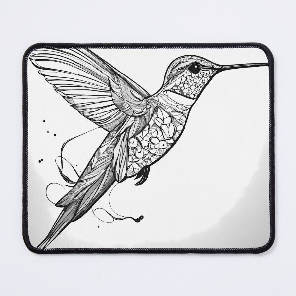 Item preview,  "Fluid Hummingbird: One-Line Art Graphic" designed and sold by Huycao211.