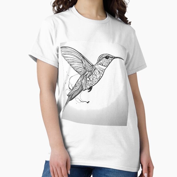 Item preview,  "Fluid Hummingbird: One-Line Art Graphic" designed and sold by Huycao211.