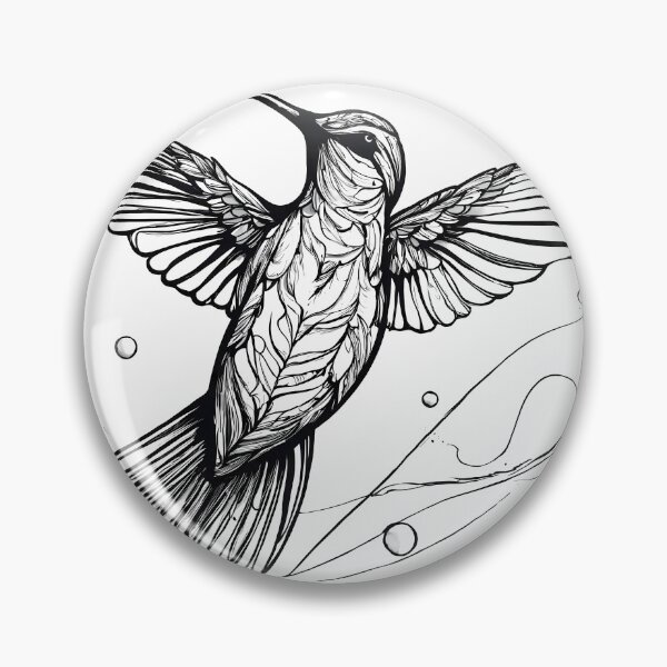 Item preview,  "Fluid Hummingbird: One-Line Art Graphic" designed and sold by Huycao211.