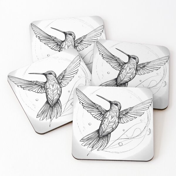 Item preview,  "Fluid Hummingbird: One-Line Art Graphic" designed and sold by Huycao211.