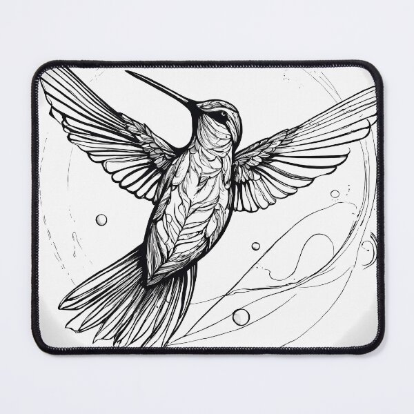 Item preview,  "Fluid Hummingbird: One-Line Art Graphic" designed and sold by Huycao211.