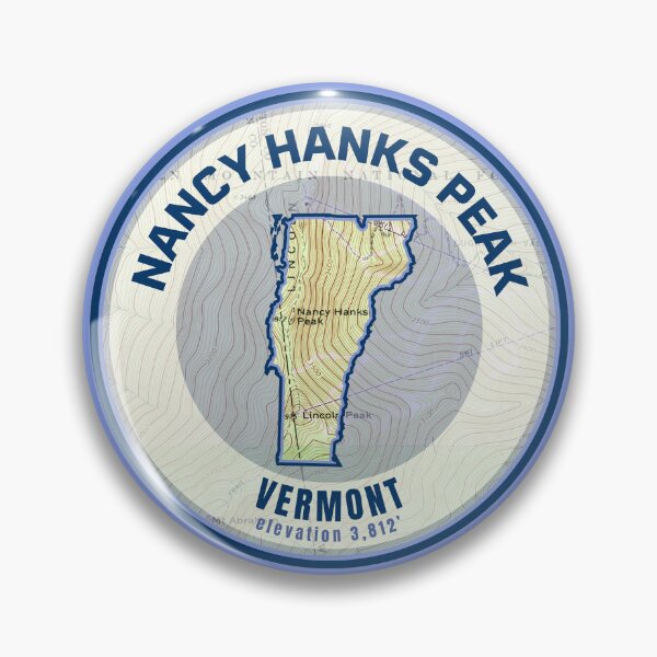 Artikelvorschau, Karte der Vermont-Berge – Nancy Hanks Peak entworfen und verkauft von Willz Designz.