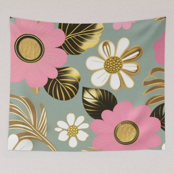 Item preview, Metallic floral design  designed and sold by Roxburylane.