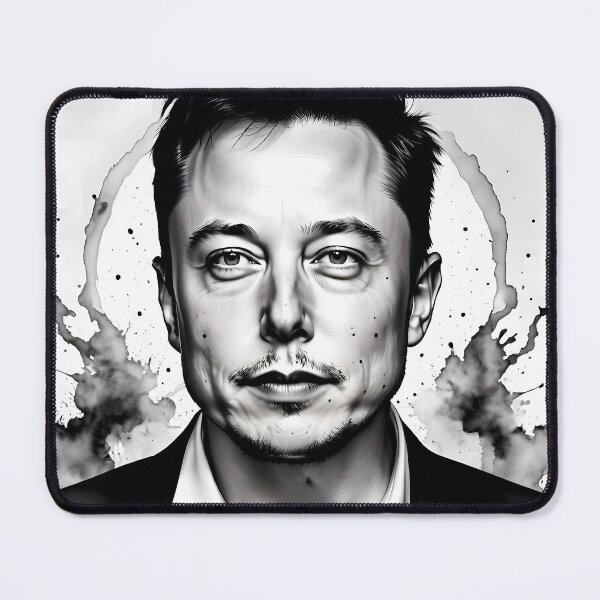 Item preview, Elon Musk Portrait in Black Ink designed and sold by Dan Farsaci.