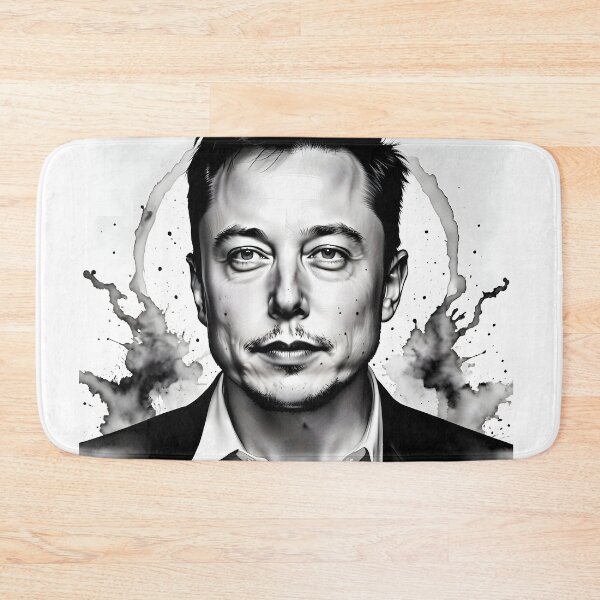 Item preview, Elon Musk Portrait in Black Ink designed and sold by Dan Farsaci.