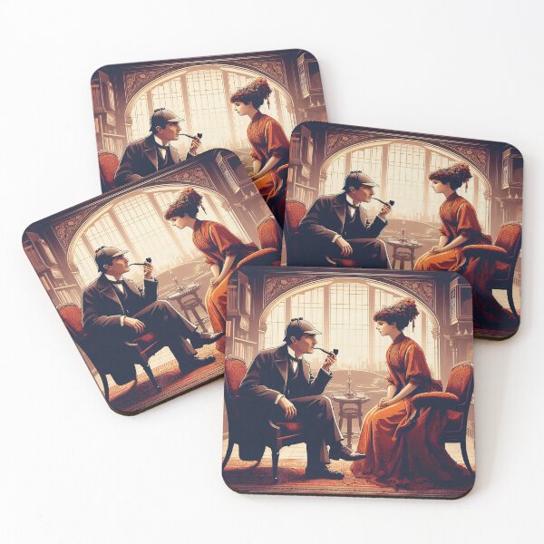 Item preview, Sherlock Holmes and Irene Adler - "A Scandal in Bohemia" designed and sold by ClassicRetroism.
