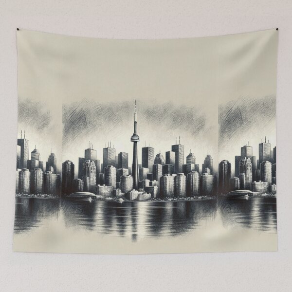 Item preview, Toronto Skyline Sketch designed and sold by Places On Earth.