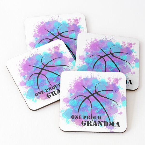 Item preview, Basketball- One Proud Grandma- pink and blue designed and sold by SoshanaC.