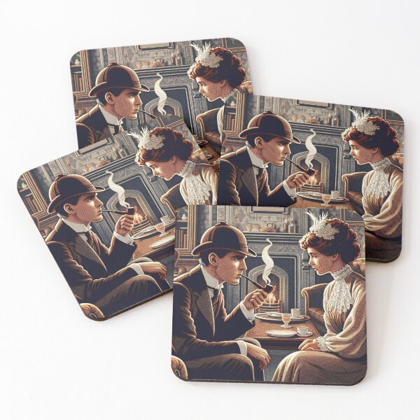 Item preview, Sherlock Holmes and Irene Adler - "A Scandal in Bohemia" designed and sold by ClassicRetroism.