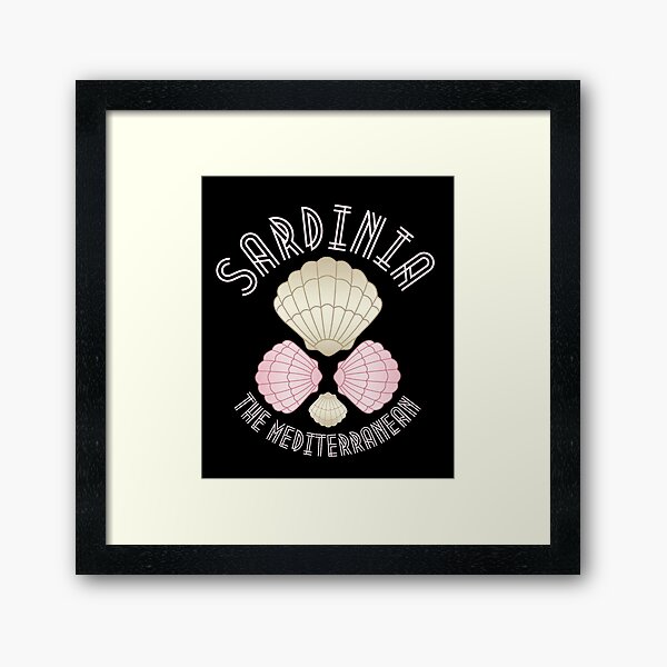 Item preview, Art Deco Mediterranean Islands, Sardinia, Italy, Muted Pink Text- Beach / Vacation designed and sold by TimelessLocales.