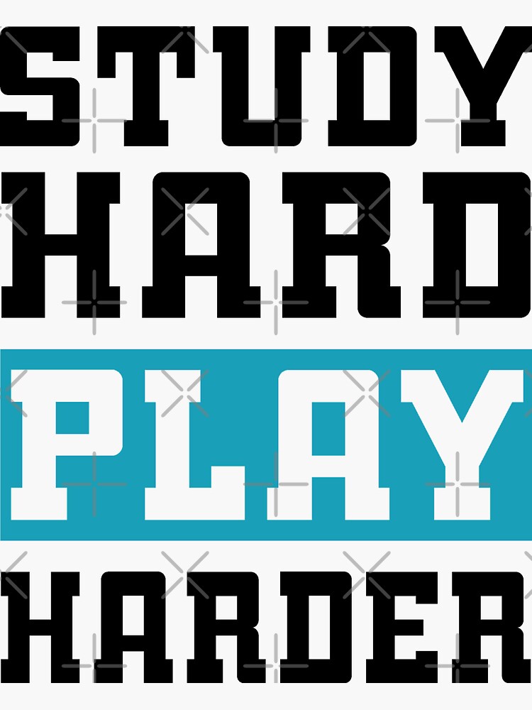 Study Hard Play Harder - Video Games Hardcover Journal for Sale by drakouv