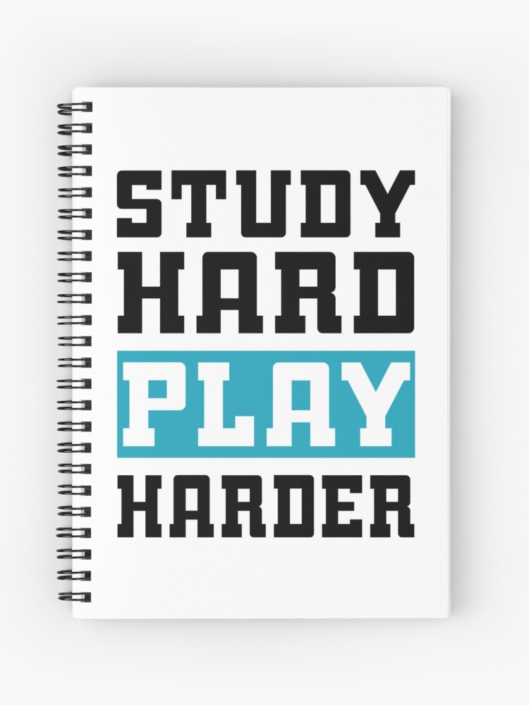 Study Hard Play Harder - Video Games Hardcover Journal for Sale by drakouv