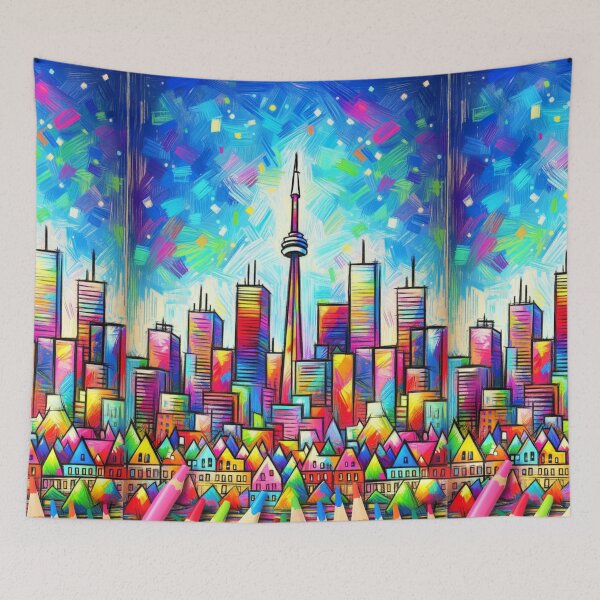 Item preview, Toronto Skyline Crayon style designed and sold by Places On Earth.