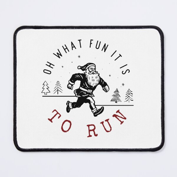 Item preview, Oh What Fun It Is To Run Santa Christmas Illustration designed and sold by montemaredesign.