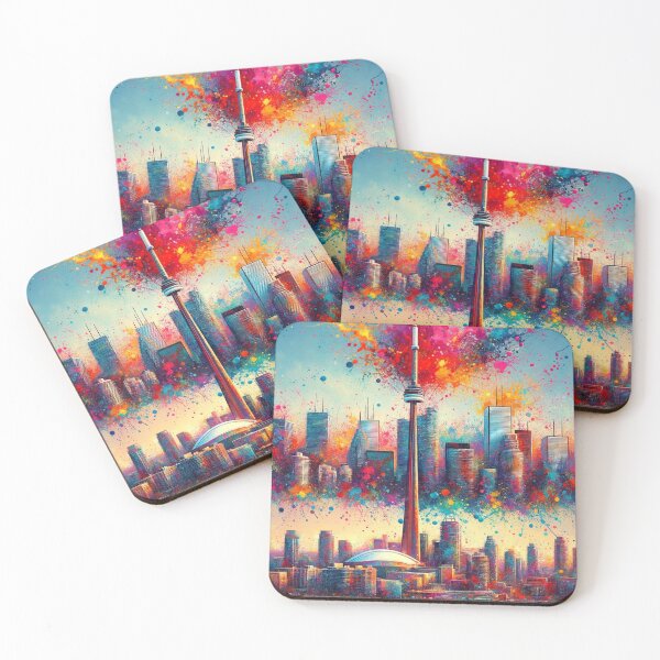 Item preview, Toronto Skyline Paint Splash designed and sold by Places On Earth.