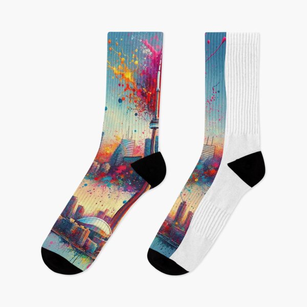 Item preview, Toronto Skyline Paint Splash designed and sold by Places On Earth.