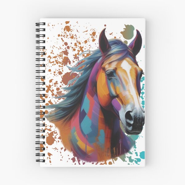 Item preview, Horse Head Portrait with Pferdeliebe Ink Splash designed and sold by Mahilis.
