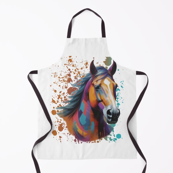 Item preview, Horse Head Portrait with Pferdeliebe Ink Splash designed and sold by Mahilis.