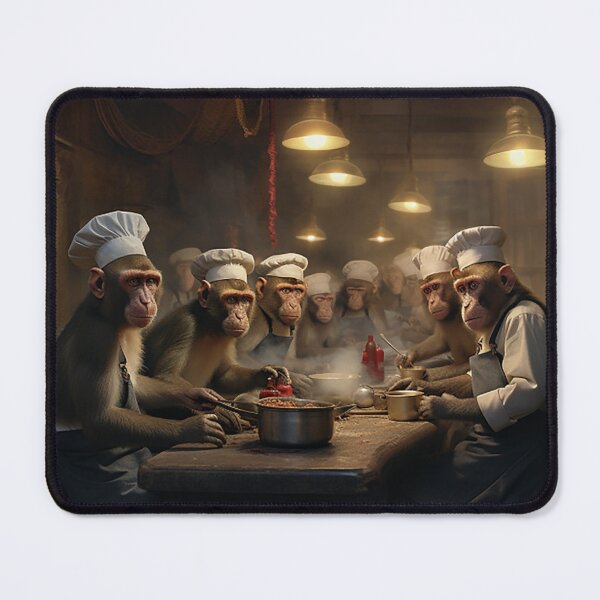 Item preview, Monkeying about in the kitchen designed and sold by JollyGoodMerch.