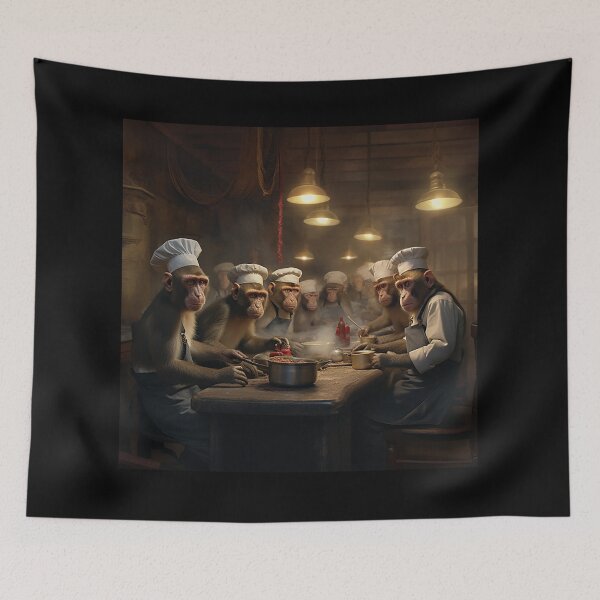 Item preview, Monkeying about in the kitchen designed and sold by JollyGoodMerch.