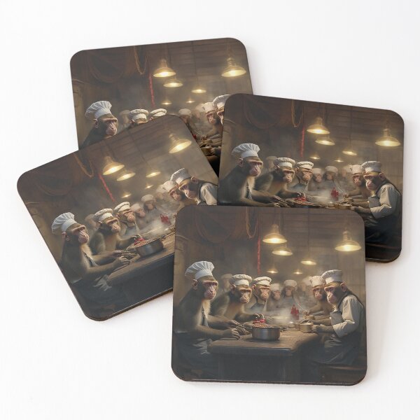 Item preview, Monkeying about in the kitchen designed and sold by JollyGoodMerch.