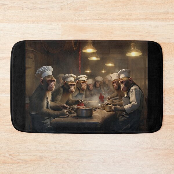 Item preview, Monkeying about in the kitchen designed and sold by JollyGoodMerch.