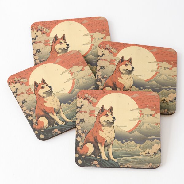 Item preview, Perro shiba japonés ukiyoe designed and sold by INSPIREforJ.