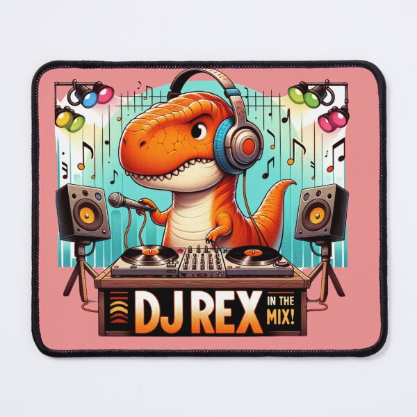 Item preview, Funny T-Rex DJ REX designed and sold by CoussaZau.