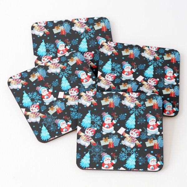 Item preview, Cute Christmas Snowmen, Xmas Trees And Presents Pattern designed and sold by DEC02.