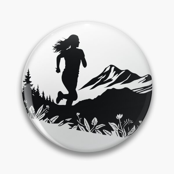 Item preview, Trail Running Woman Mountain Vector designed and sold by montemaredesign.