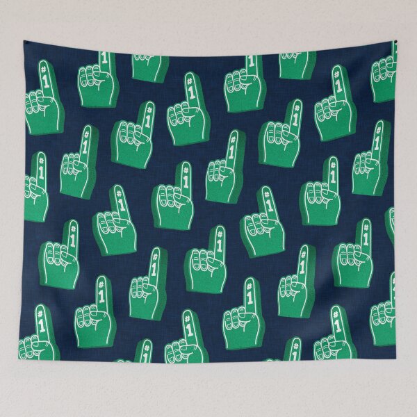 Item preview, #1 fan foam fingers - sports fan - blue & green designed and sold by littlearrow.