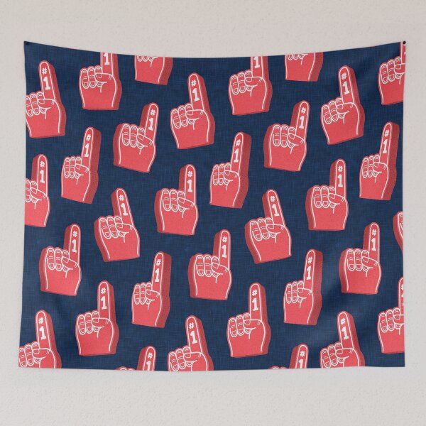 Item preview, #1 fan foam fingers - sports fan - blue & red designed and sold by littlearrow.