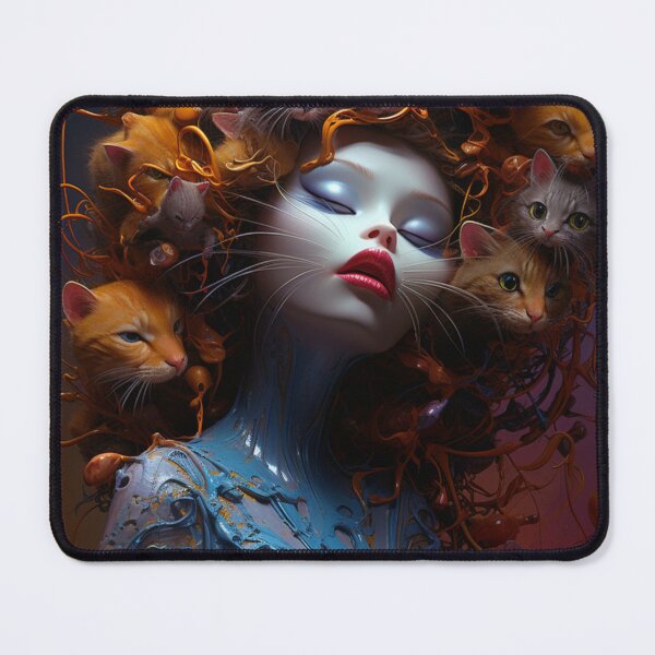 Item preview, Female Theme Unique Art About Women Original Artwork Painted Cat Woman B259 designed and sold by MPCFICTION.