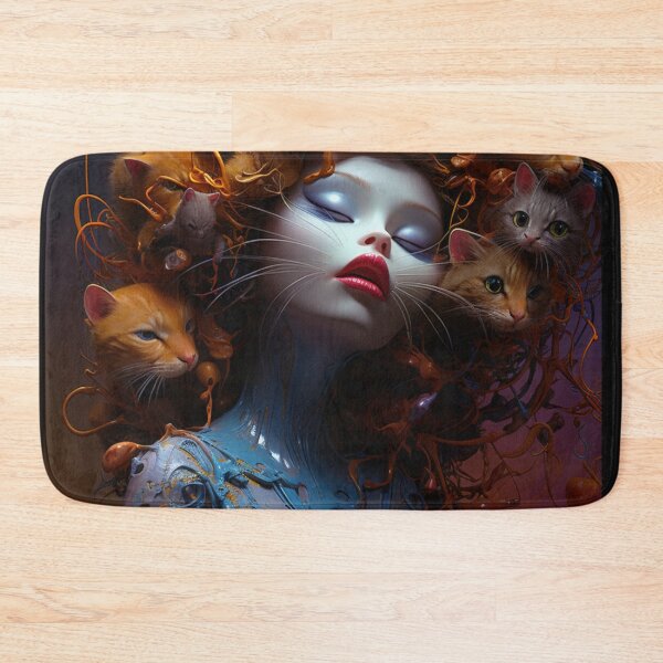 Item preview, Female Theme Unique Art About Women Original Artwork Painted Cat Woman B259 designed and sold by MPCFICTION.