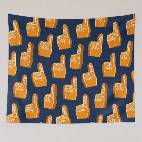 Item preview, #1 fan foam fingers - sports fan - blue & orange designed and sold by littlearrow.