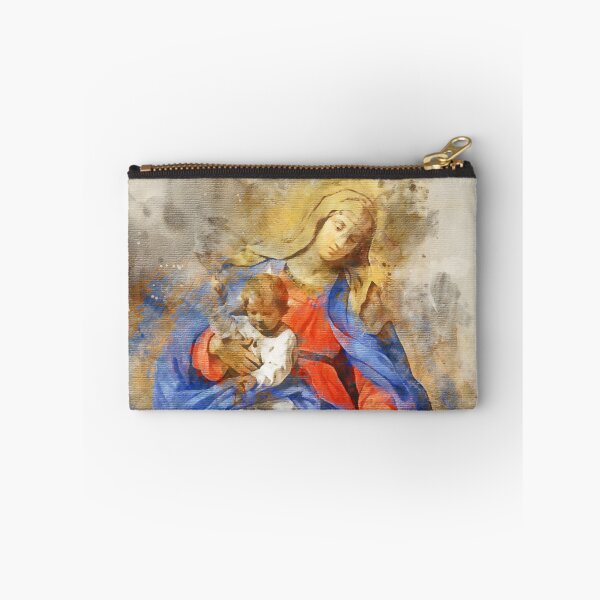 Item preview, Serene Devotion: Our Lady of the Rosary with Child Watercolor Art designed and sold by pavelrmata.