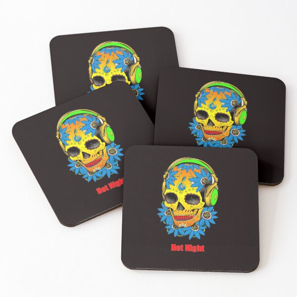 Item preview, neon color christmas skull designed and sold by tharusha fernando.