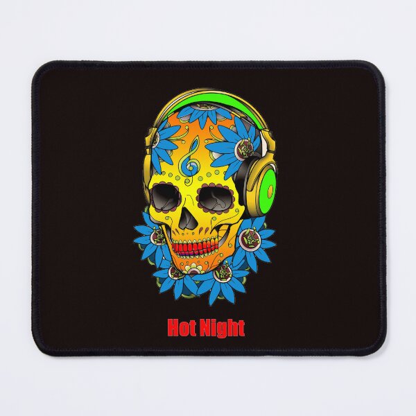 Item preview, neon color christmas skull designed and sold by tharusha fernando.