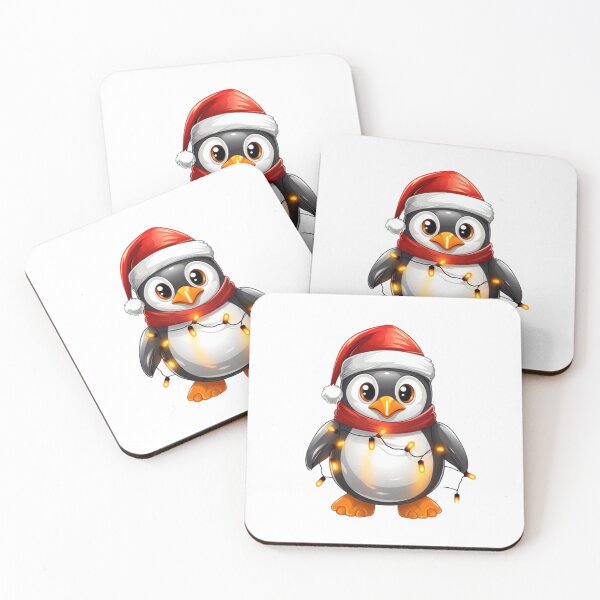 Item preview, Christmas penguin wearing a Santa hat designed and sold by KandaShopTH.