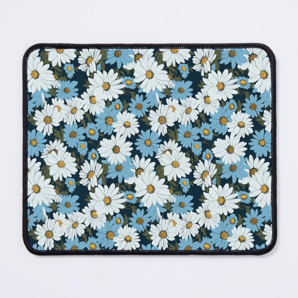 Item preview, White and Blue Daisy Pattern designed and sold by HofTao.