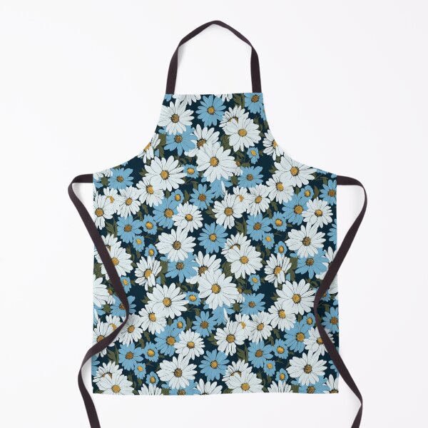 Item preview, White and Blue Daisy Pattern designed and sold by HofTao.