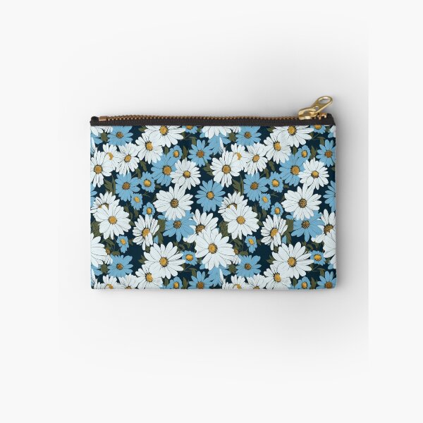 Item preview, White and Blue Daisy Pattern  designed and sold by HofTao.