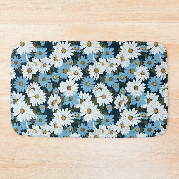 Item preview, White and Blue Daisy Pattern  designed and sold by HofTao.